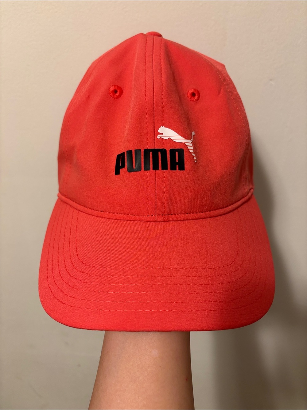 Puma Coral Red Logo Cap